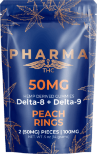 Delta 8 / Delta 9 THC Gummies - Peach Rings