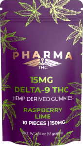 Delta 9 THC Gummies - Raspberry Lime